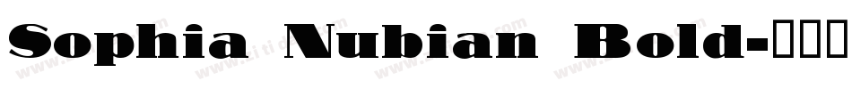 Sophia Nubian Bold字体转换